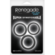 Renegade 3pc Slim Rings - Black Cock Rings - Set of 3 Sizes